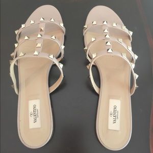 Valentino Studded Nude Flats